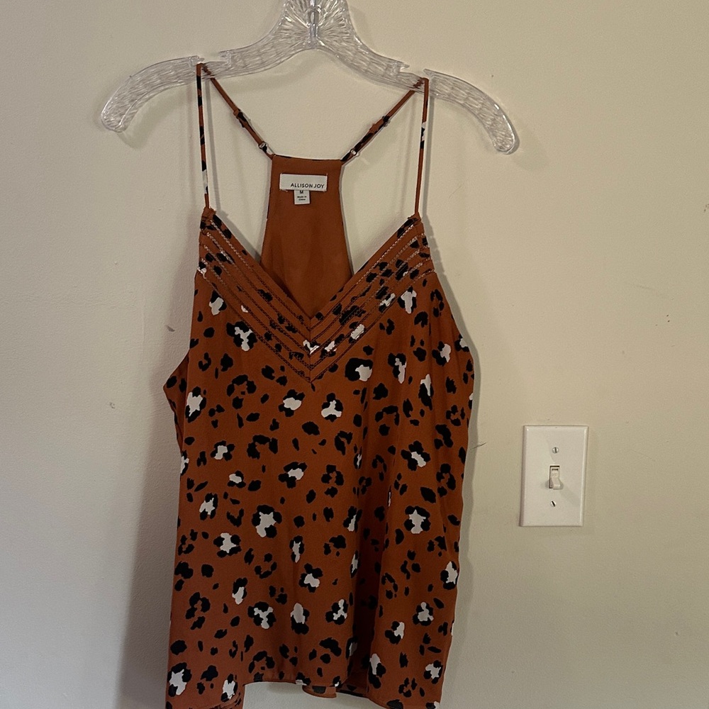 Allison Joy Brown Leopard Print Camisole